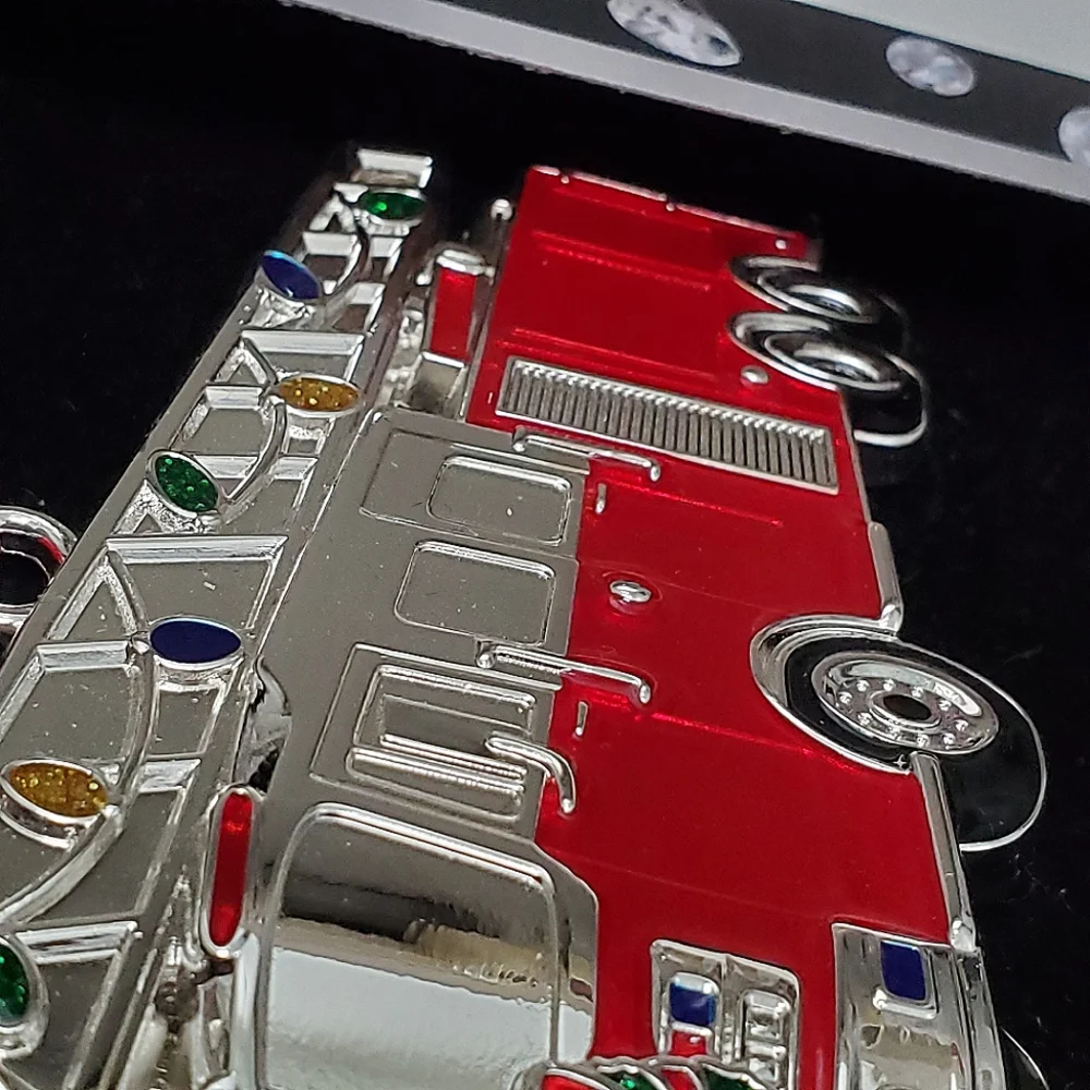 Christmas Tree Holiday Ornament Brilliant Bright Red Fire Engine Truck 3.5' - Picture 15 of 16